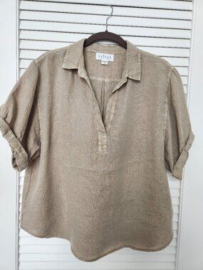 Velvet Elerie Woven 100% Linen Top - Small